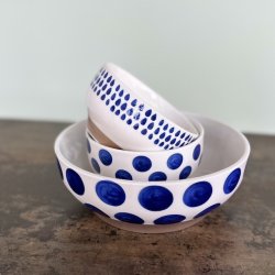 Skl hndmalet porceln H6.5 x Dia 12.5cm