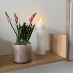 Urtepotte beige glas