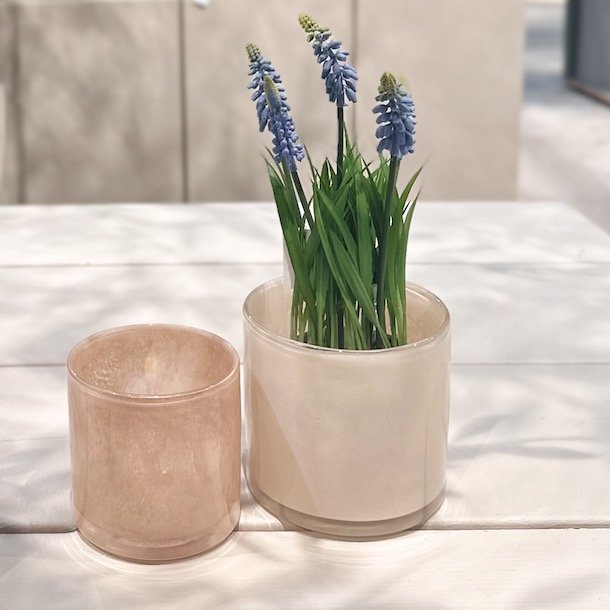 Urtepotte creme Glas