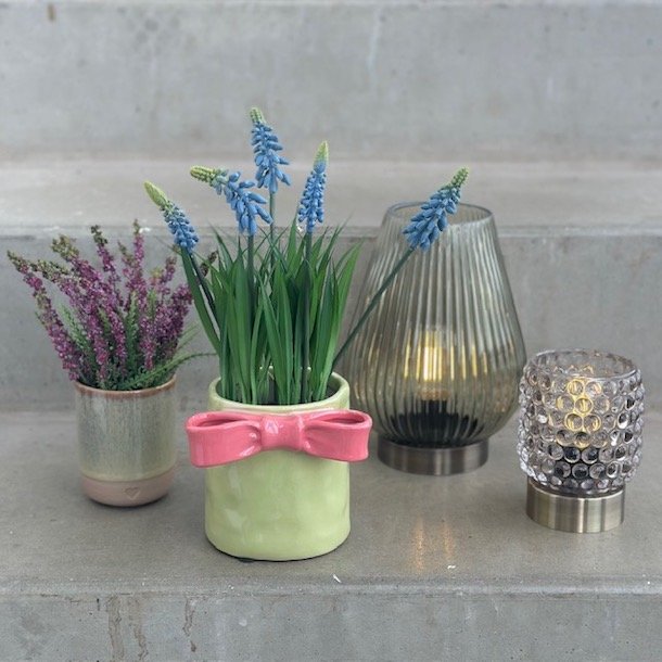 Skjuler med sljfe rosa/grn keramik