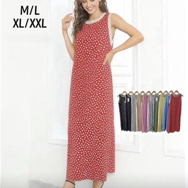 Sommer kjole Nora dot - str M-XXL 