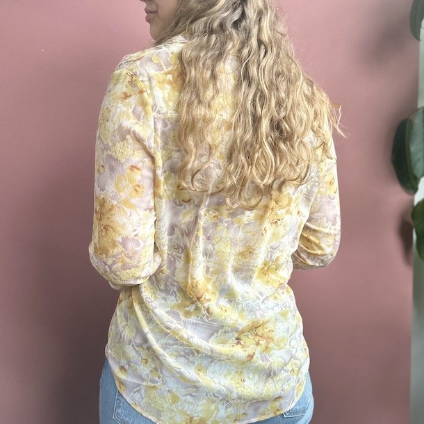 Skjorte I Viskose Lysgul str S-XXL