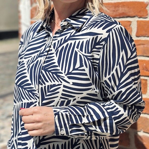 Skjorte SARAH blue/white str. XS-XXL