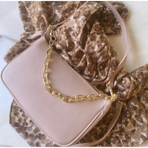 Crossbody / skuldertaske m. k�de skind
