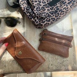  Cow pung m. 4 rum skind raw cognac