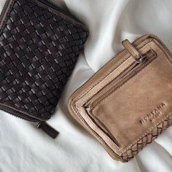 Saco pung med flet Skind