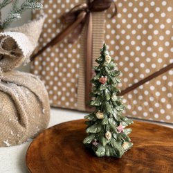 Juletr med pynt H 21 cm