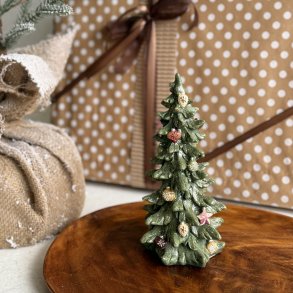 Juletr med pynt H 21 cm