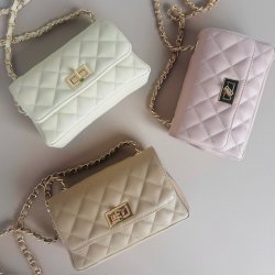 Crossbody ladylike PASTEL skind