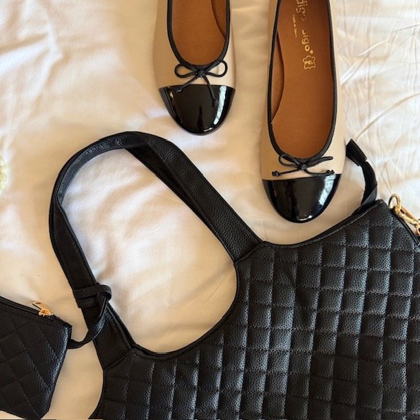 Shopper quiltet med clutch