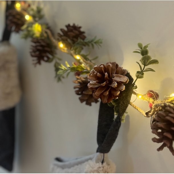 Garland, H6xW169xD5cm Wood, Nature