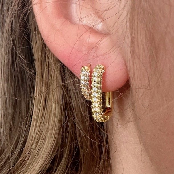 Hoops LIGA square forgyldt slv 