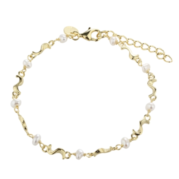 armbnd Rhumba Pearl  forgyldt