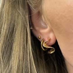 HOOP SLIM RHUMBA SMALL forgyldt slv