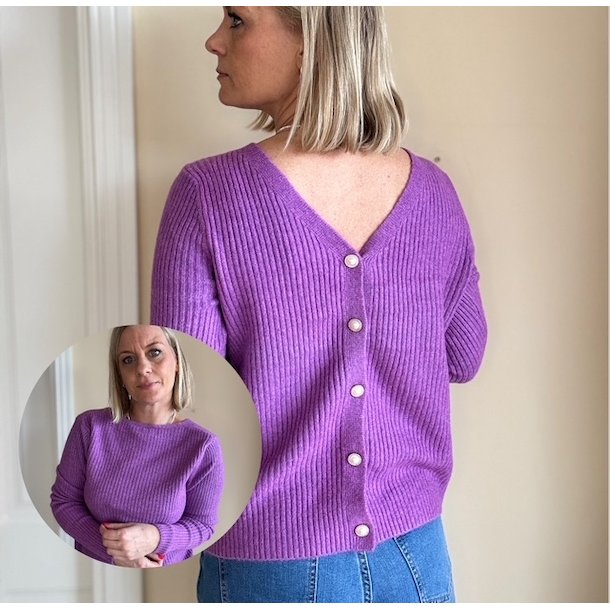 Cardigan pearl button 