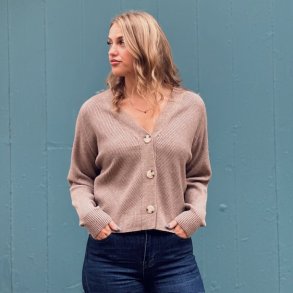 Cardigan semi cropped viskose/modal s-xl