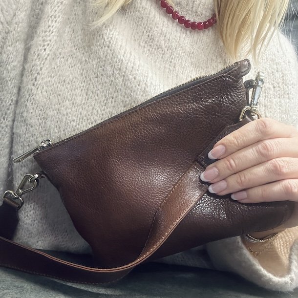 Riika crossbody - clutch Skind