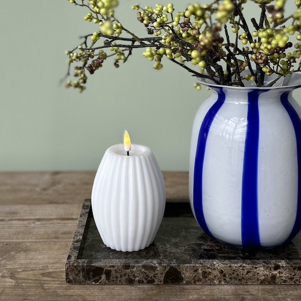 Rillelys LED 7,5 x 10 cm Hvid