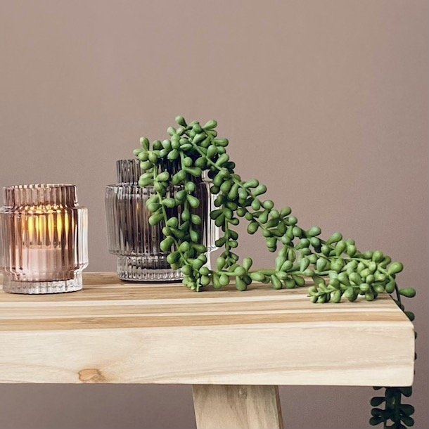 Glas fyrfadsstage H9,5 9,5 Cm