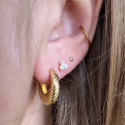 Hoops CHUNKY LINE Forgyldt slv