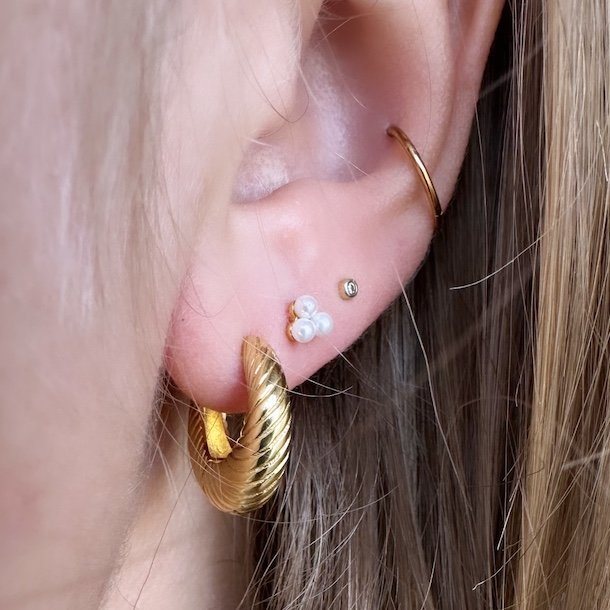 Hoops CHUNKY LINE Forgyldt slv