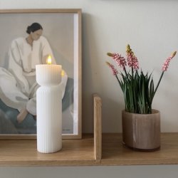 Urtepotte beige glas