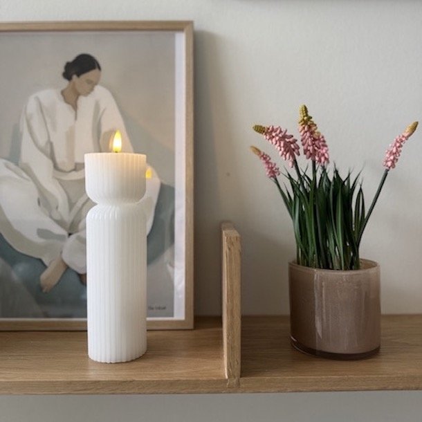 Urtepotte beige glas