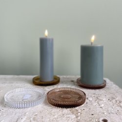 Platte til -Bloklys glas