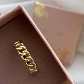 Selia panzer ring forgyldt