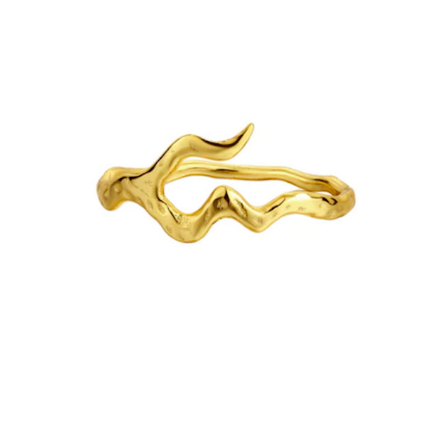 Ring ELORA forgyldt slv