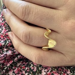 Fingerring Rhumba  forgyldt slv