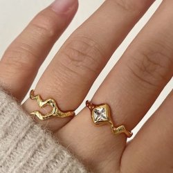 Ring ELORA forgyldt slv