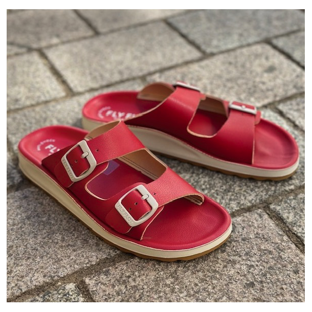 Fly Flot anatomic sandal dame rd skind str 36-41