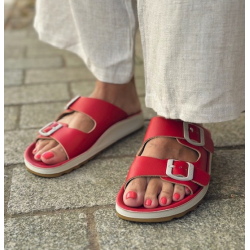  Fly Flot anatomic sandal dame rd skind str 36-41