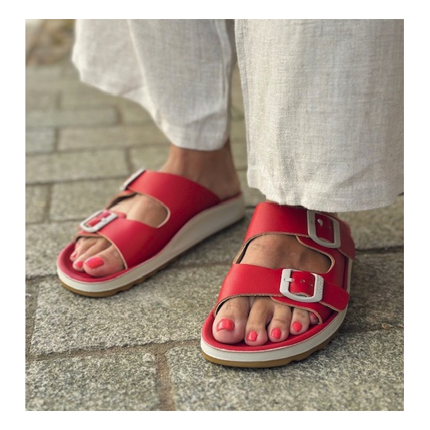  Fly Flot anatomic sandal dame rd skind str 36-41