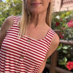 Sommer kjole Fiona strib - str M-XXL viskose