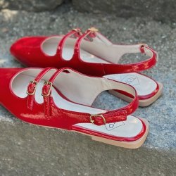 Ballerina ROJO med spnder rd skind str. 36-41