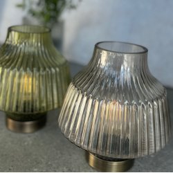 Lampe LED D17x17cm glas 