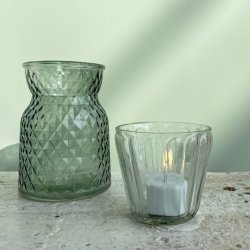 Fyrfadsstage rombe glas