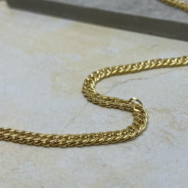 Rombo halskde forgyldt