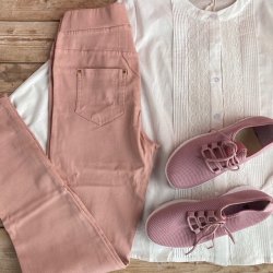 Jeggings stretch rosa S-XXL