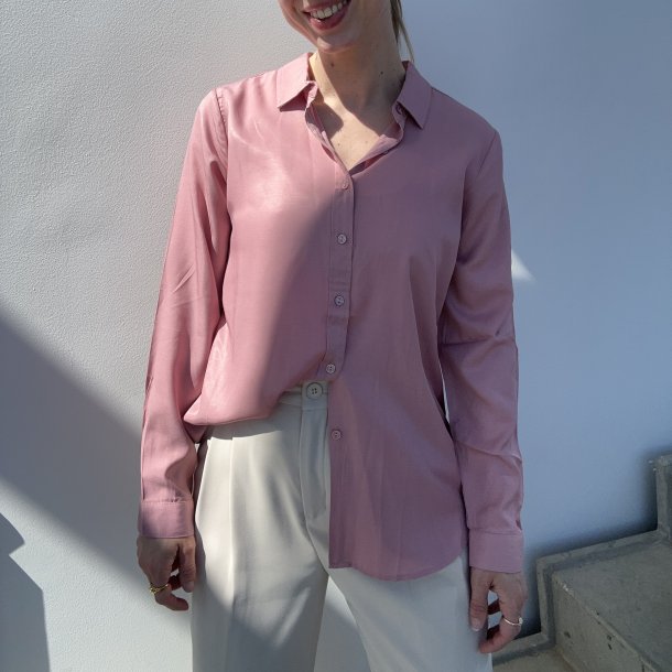 Skjorte pretty rose viskose miks str XS-XXL