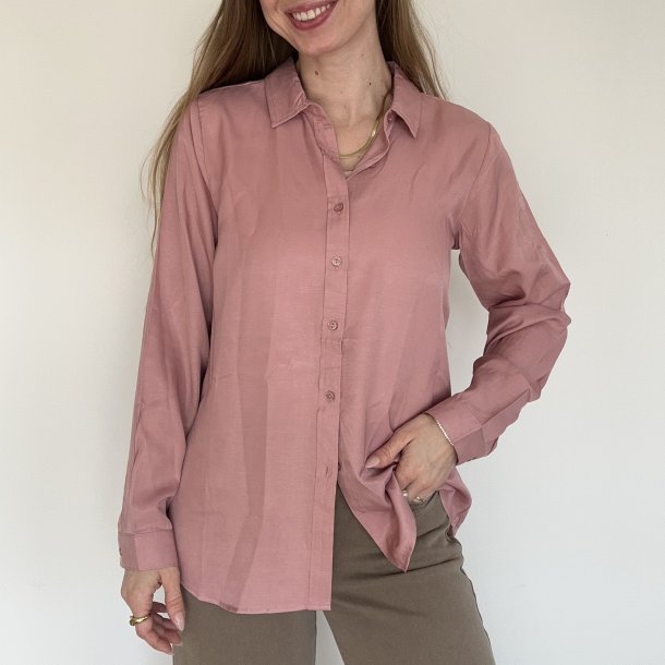 Skjorte pretty rose viskose miks str XS-XXL