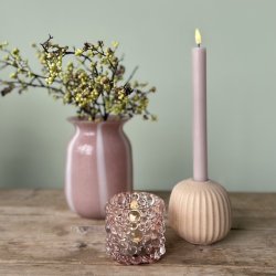 Vase candy stripe glas