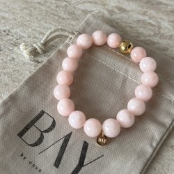 Perle armb�nd ROSE - Guldbelagt vandfast