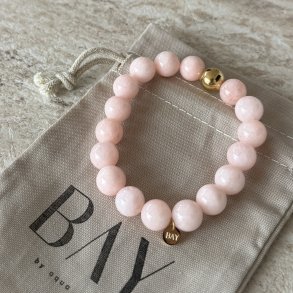 Perle armb�nd ROSE - Guldbelagt vandfast