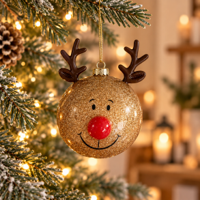 Glimmer kugle rudolf med blikende n�se