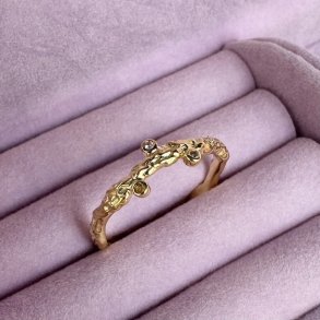 Fingerring BARBARA  Forgyldt s�lv