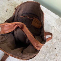 Safford computertaske washed skind