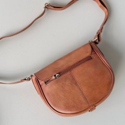 Lille jagttaske retro cognac skind